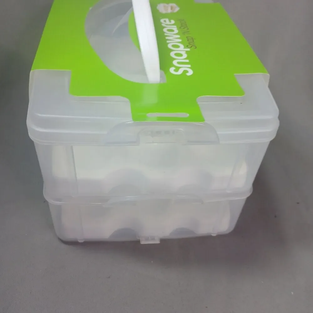 Snapware Snap N Stack Egg Tainer Deviled Egg Carrier Storage 24 Eggs NEW